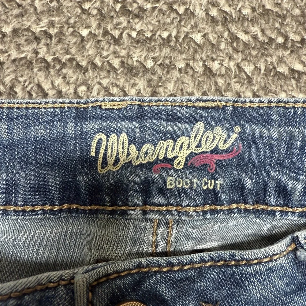 Wrangler Womens Bootcut‎ Jeans Size 9/10 x 32 Blue Denim Medium Wash Stretch